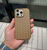 Desert Titanium Woven Leather Case